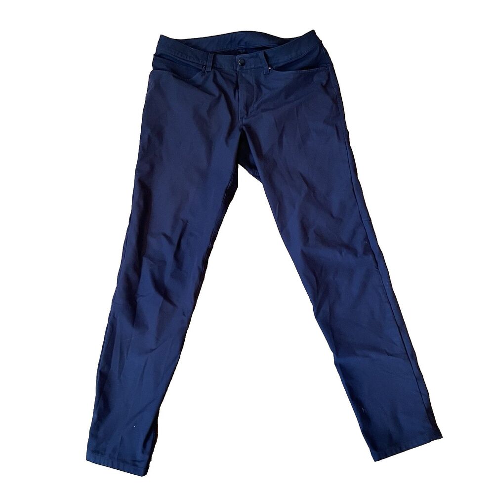 Lululemon ABC Pants Mens 33 slim golf Black Preppy 5 pocket performance Pants